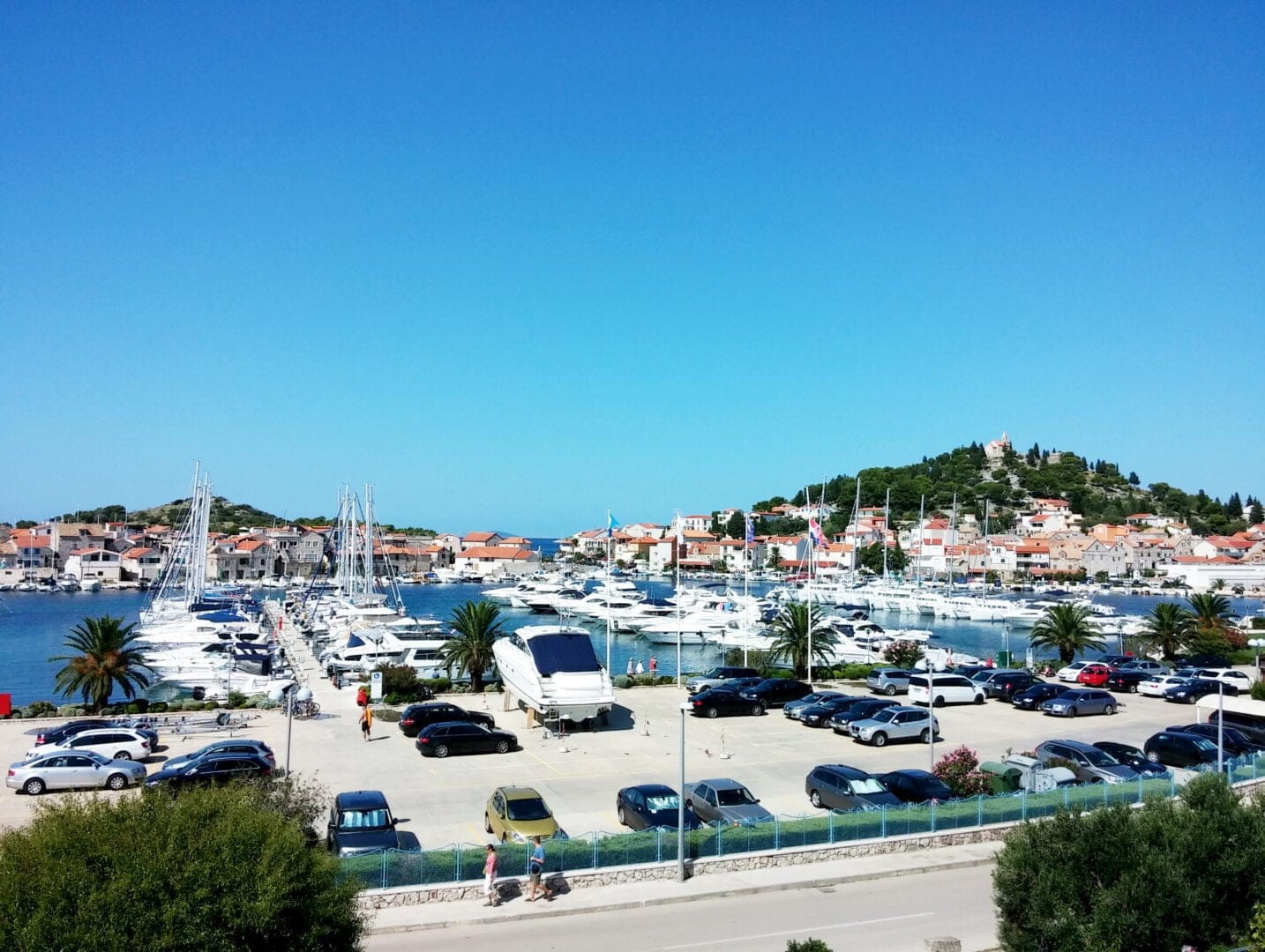 Apartment A3 (Tiho & Marija) - view from terrace at sea, marina and Tribunj