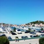 Apartment A3 (Tiho & Marija) - view from terrace at sea, marina and Tribunj