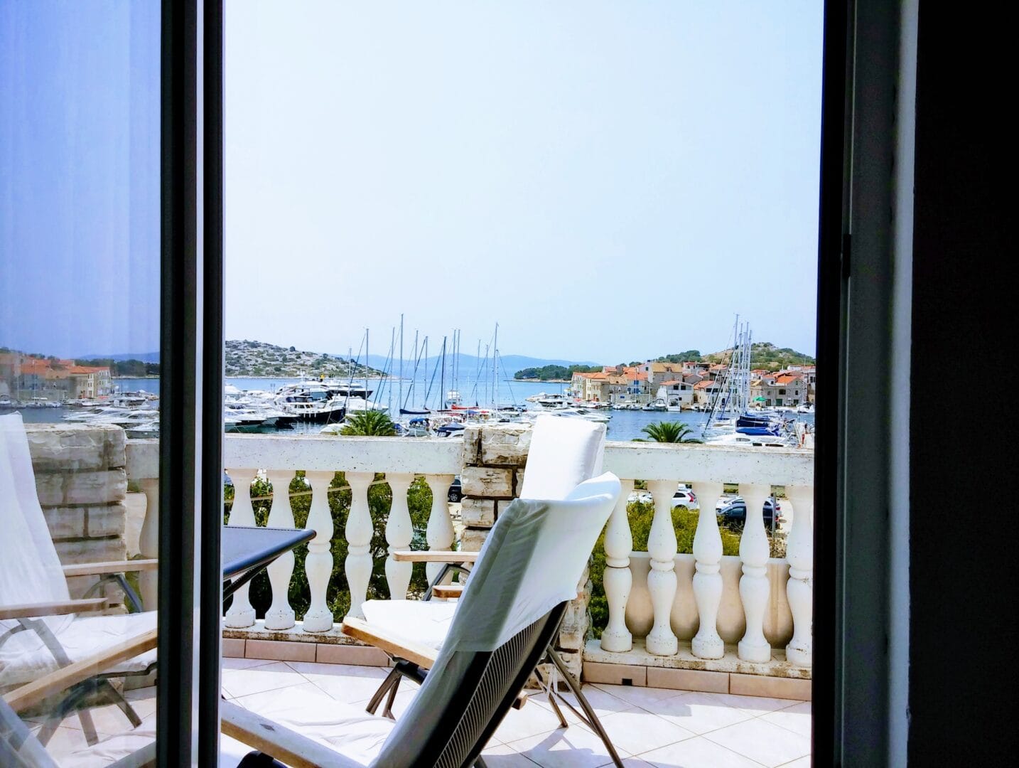 Apartment A4 (Tiho & Marija) - view from terrace at sea and Tribunj
