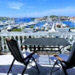Apartment A3 (Tiho & Marija) - view from terrace at sea, marina and Tribunj
