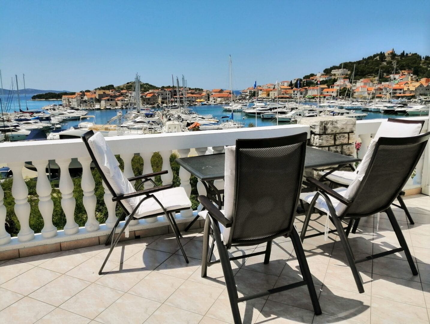 Apartment A4 (Tiho & Marija) - view from terrace at sea and Tribunj