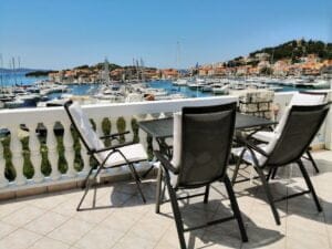 Apartment A4 (Tiho & Marija) - view from terrace at sea and Tribunj