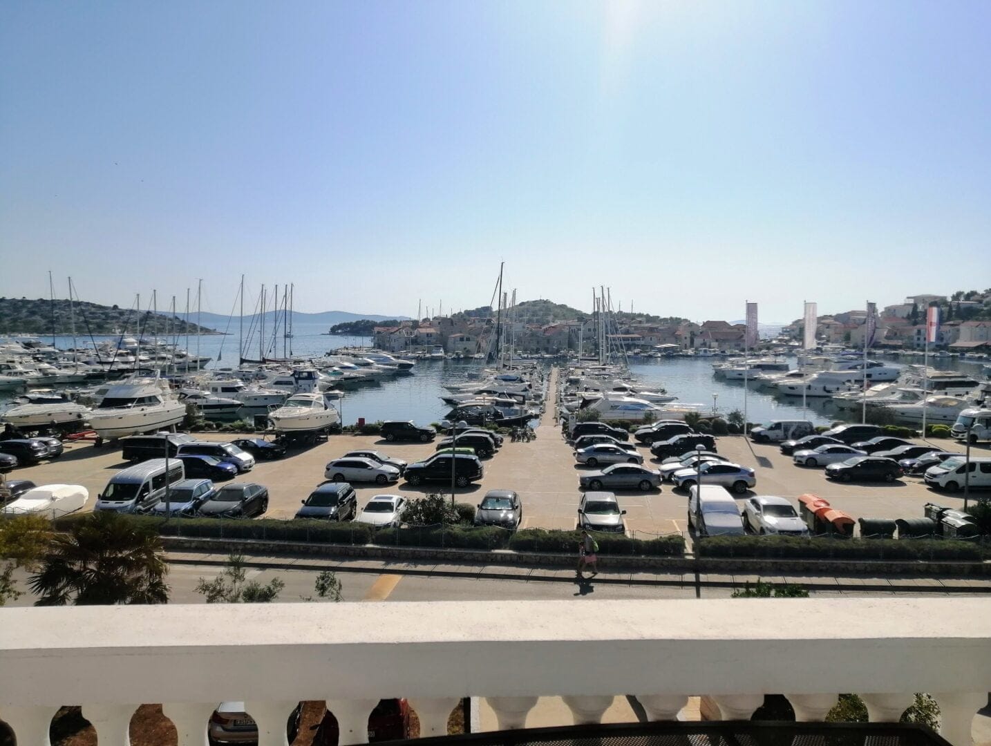 Apartment A3 (Tiho & Marija) - view from terrace at sea, marina and Tribunj