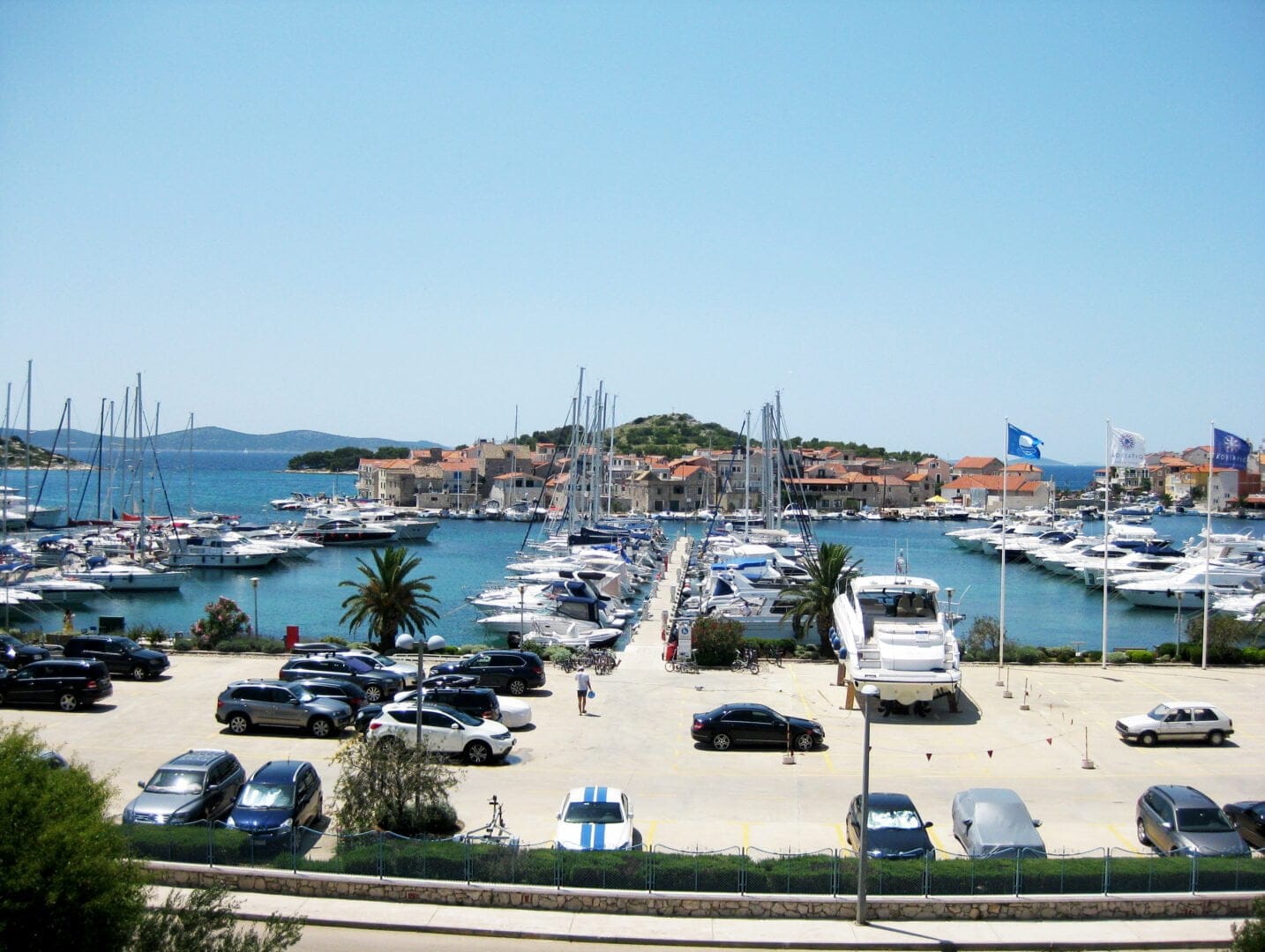 Apartment A4 (Tiho & Marija) - view from terrace at sea and Tribunj