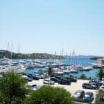 Apartment A3 (Tiho & Marija) - view from terrace at sea, marina and Tribunj