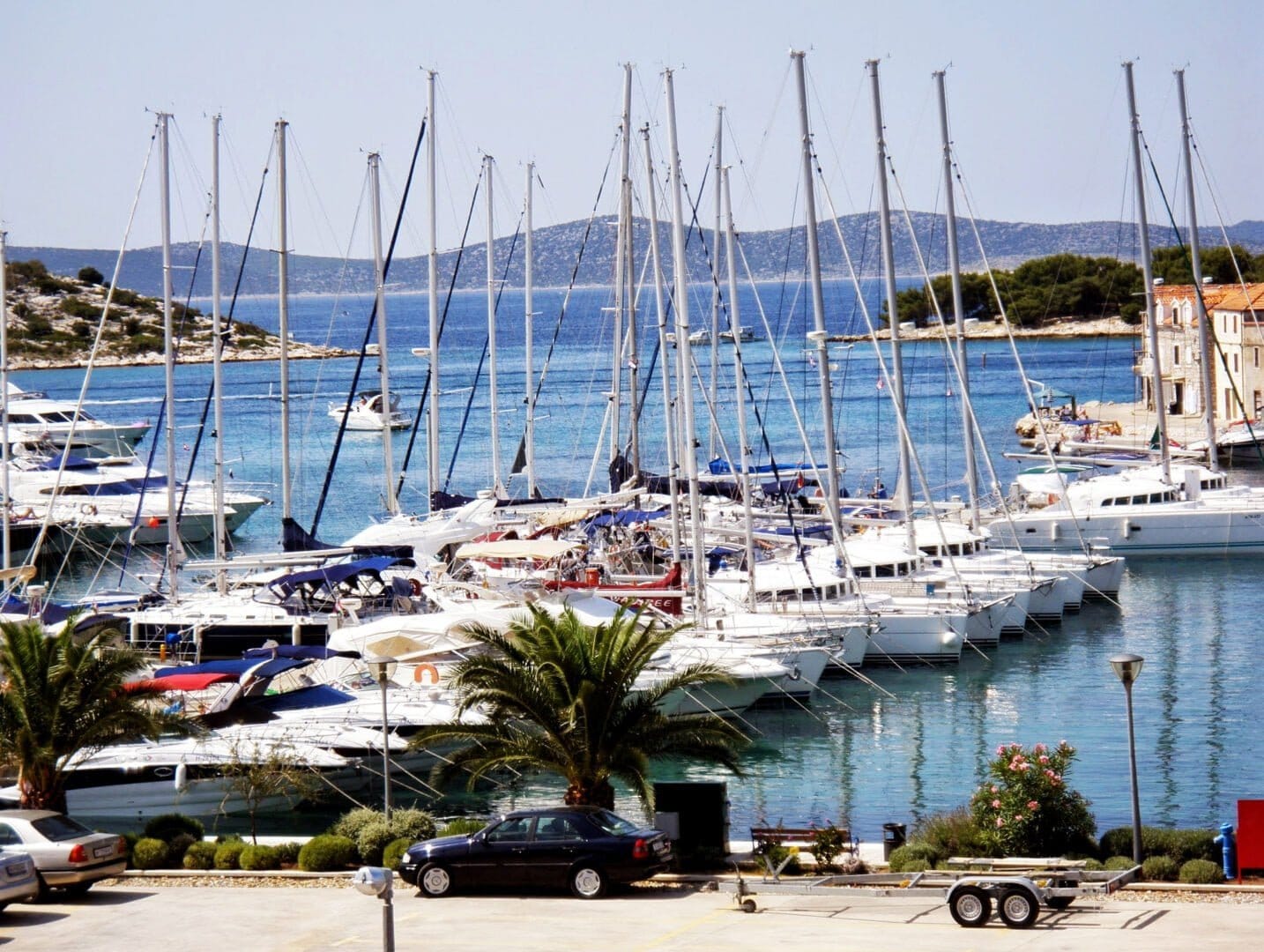 Apartment A3 (Tiho & Marija) - view from terrace at sea, marina and Tribunj