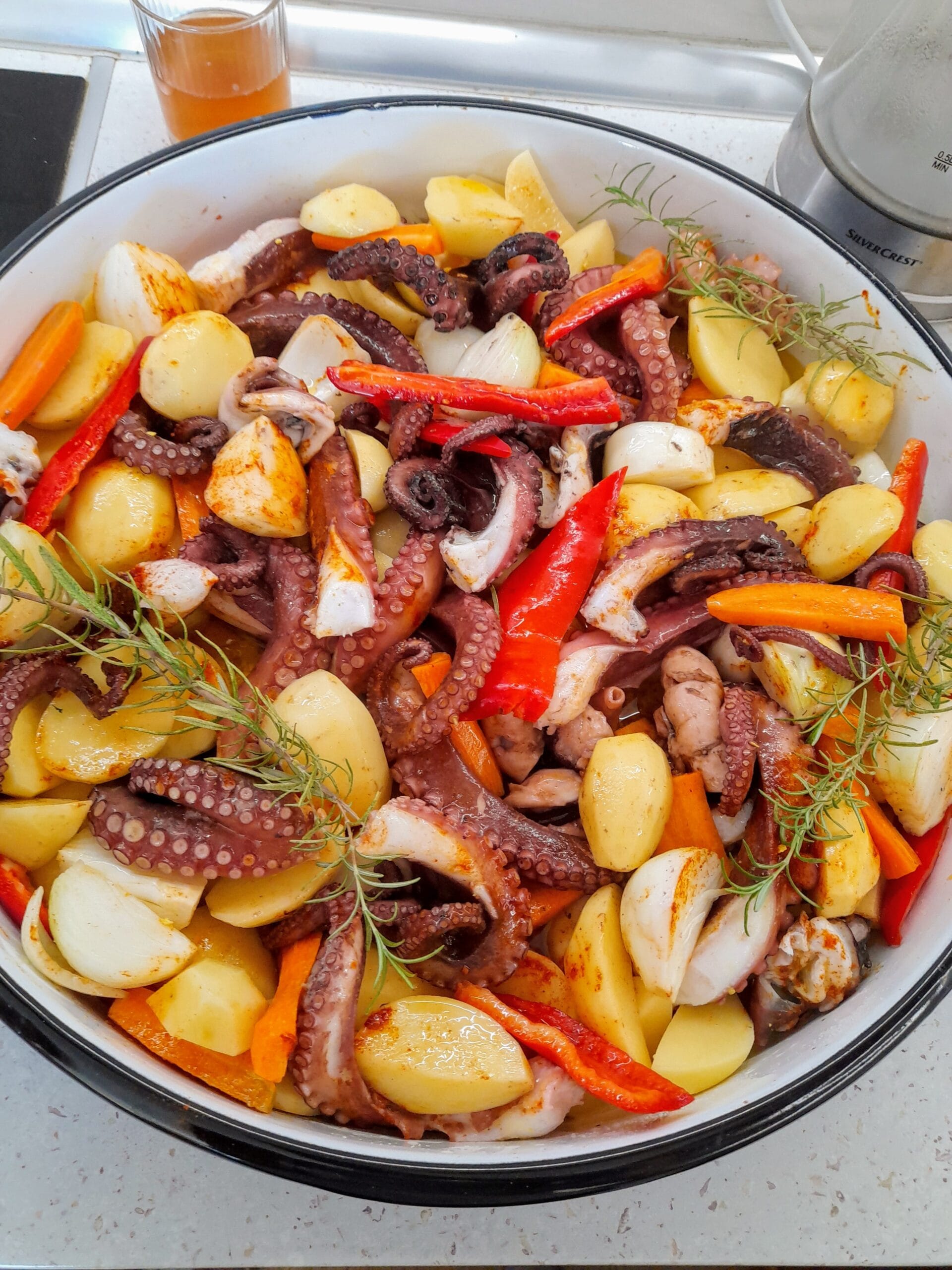 Hrana - peka - hobotnica